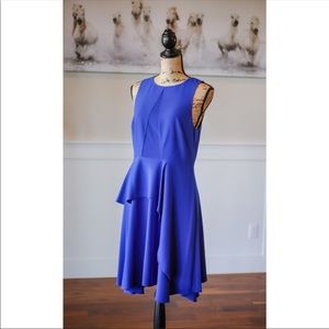 Halston Heritage Blue Sleeveless Dress NWT